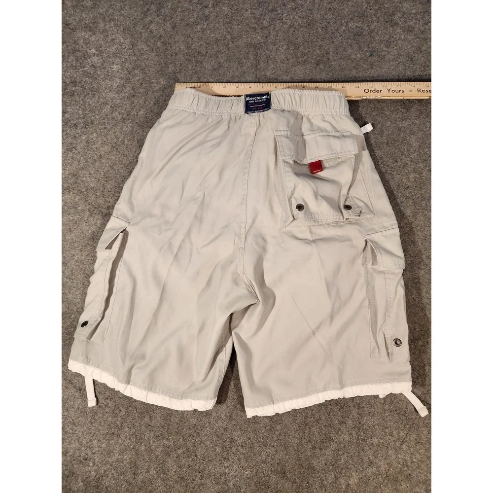 Vintage Y2K Abercrombie & Fitch Tugger cargo Board Shorts Swim Mens Small